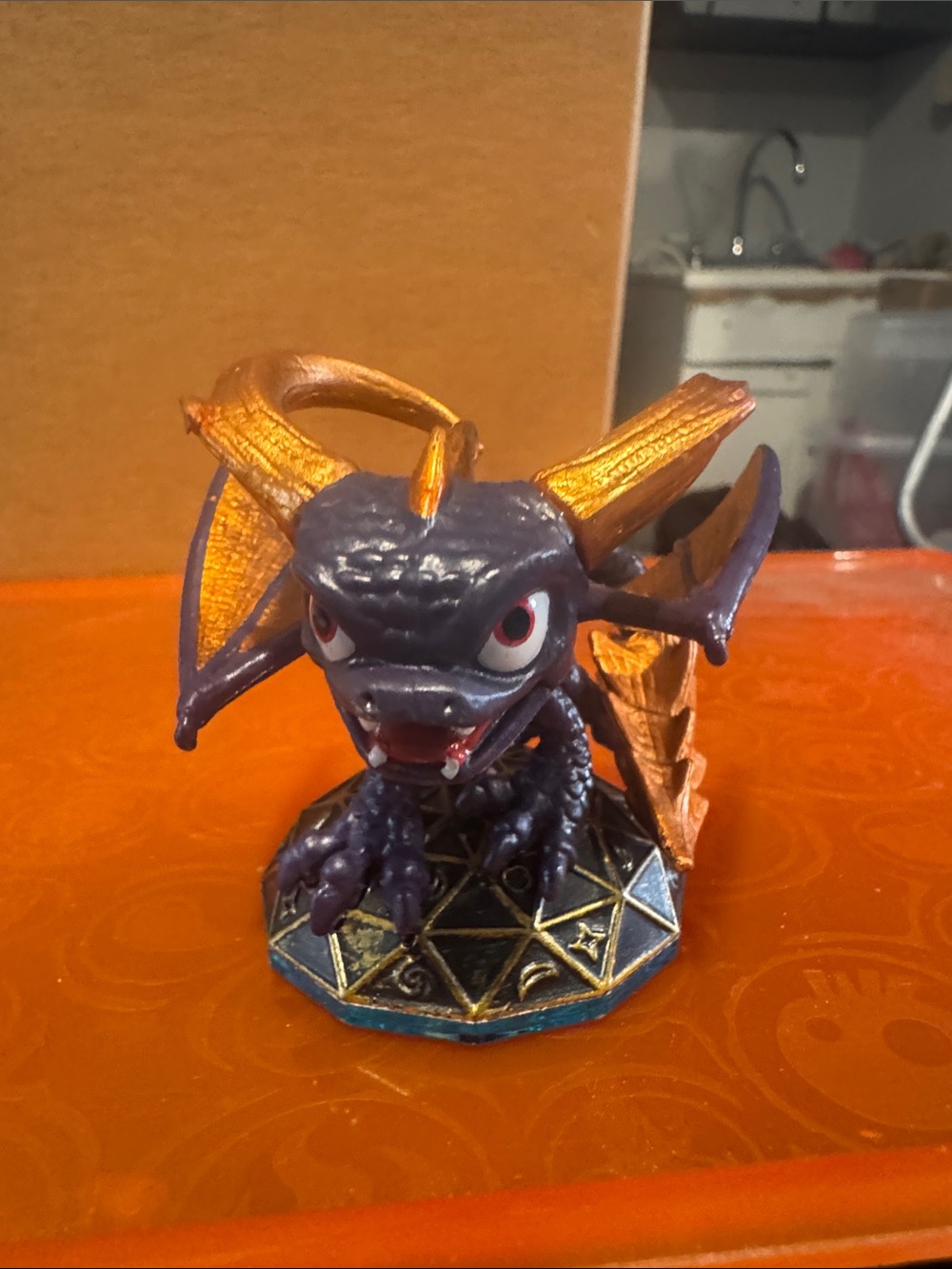 Purple and Gold Dragon Figurine